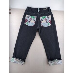 Coogi Jeans Men's 34X31 Gray Black Embroidered Y2K Straight Baggy Flip Cuff W33"